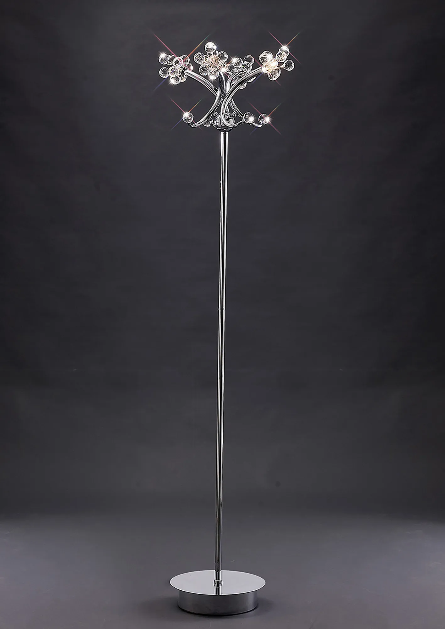 Octavia Polished Chrome Crystal Floor Lamps Diyas Designer Floor Lamps Octavia Polished Chrome Crystal Floor Lamps Diyas Designer Floor Lamps